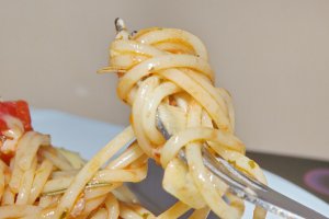 Spaghete cu somon afumat