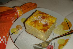 Desert budinca de spaghete cu branza