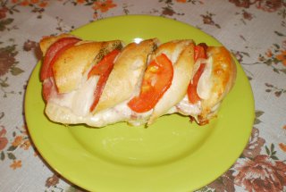 Baghete umplute la cuptor