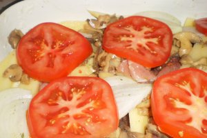 Carne cu ciuperci la cuptor