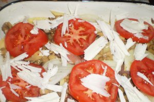 Carne cu ciuperci la cuptor