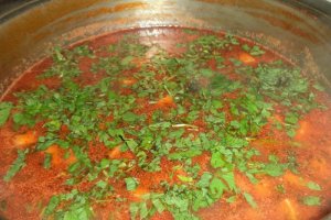 Ciorba de telina cu rosii si tapioca