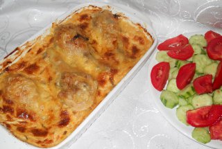 Pui cu smantana si cascaval la cuptor