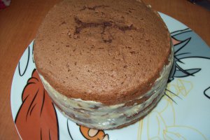 Tort cu budinca de vanilie si fructe confiate