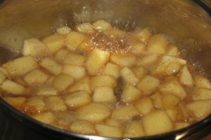Pachetele crocante si aromate umplute cu mere si stafide