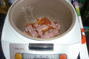 Mancare de linte cu costita afumata - Multicooker