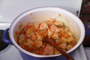 Pilaf   cu  pulpa de porc dezosata