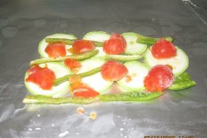 Dorada cu legume in folie de aluminiu la cuptor