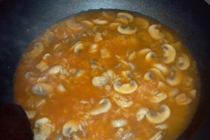 Friptura la cuptor cu ceapa, cascaval si garnitura de orez