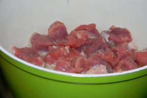 Muschiulet de porc cu orez si legume
