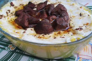 Mamaliga cu robiola si carne la cuptor