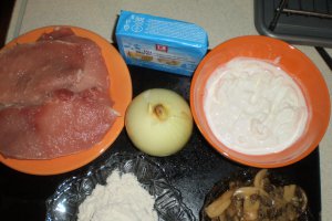 Escalop de ciuperci cu cotlet de porc