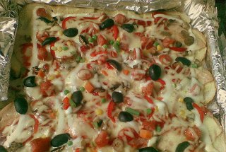 Pizza din felii de paine (2)