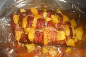 Coaste de porc afumate, la punga