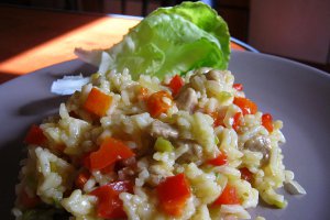 Pilaf cu legume, carne si curry