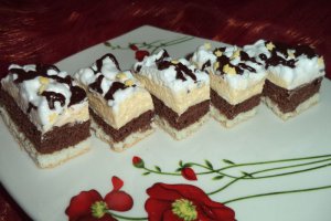 Desert prajitura fina cu nuca de cocos si crema de vanilie