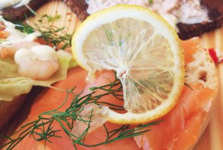 Smørrebrød cu somon