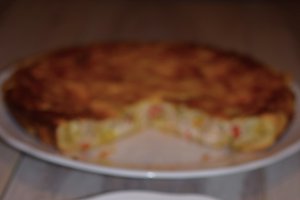 Quiche cu pui si legume