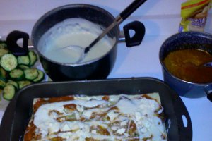 Lasagne cu vinete si dovlecei