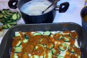 Lasagne cu vinete si dovlecei