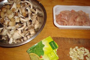 Piept de pui cu ciuperci si sos de smantana