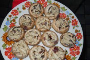 Ciuperci la cuptor cu piept de pui si cascaval