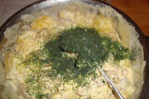 Sufleu cu cartofi si pulpa de porc