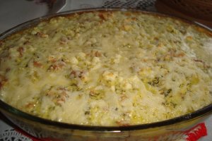 Sufleu cu cartofi si pulpa de porc