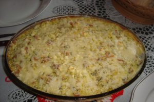Sufleu cu cartofi si pulpa de porc
