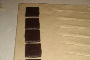 Strudel cu ciocolata cu menta si nuca de cocos