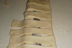 Strudel cu ciocolata cu menta si nuca de cocos