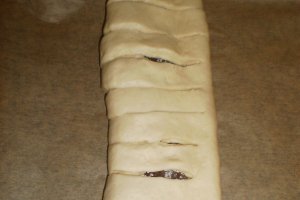 Strudel cu ciocolata cu menta si nuca de cocos
