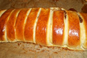 Strudel cu ciocolata cu menta si nuca de cocos