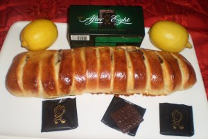 Strudel cu ciocolata cu menta si nuca de cocos
