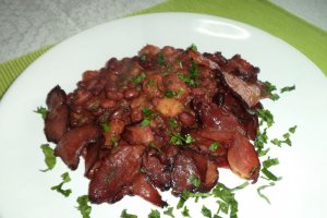 Fasole rosie cu prosciutto
