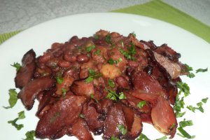 Fasole rosie cu prosciutto