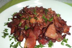 Fasole rosie cu prosciutto