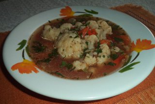 Ciorba de conopida cu  hrisca si bors