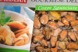 Fructe de mare cu noodles de orez