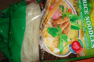 Fructe de mare cu noodles de orez