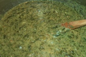 Spanac cu pleurotus,hrisca si soia prajta
