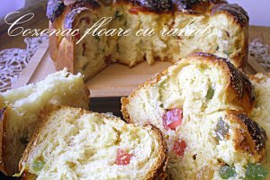 Cozonac floare cu rahat