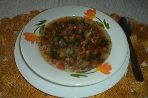 Ciorba de zucchini si cus-cus