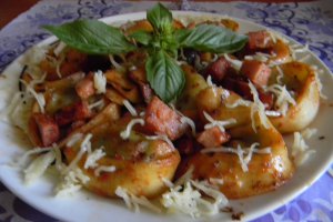 Tortellini cu sunca