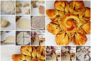 Cozonac floare cu scortisoara