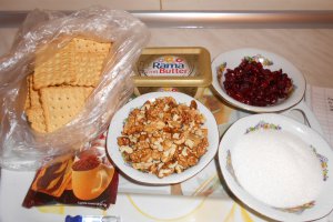 Rulada de biscuiti cu merisoare