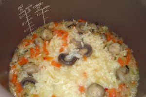 Pilaf cu ciuperci, la multicooker