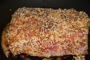 Cotlet de porc in crusta de seminte