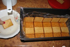 Prajitura din pudding cu biscuiti
