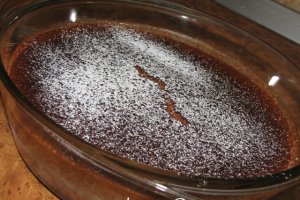 Pudding de ciocolata cu lamaie verde